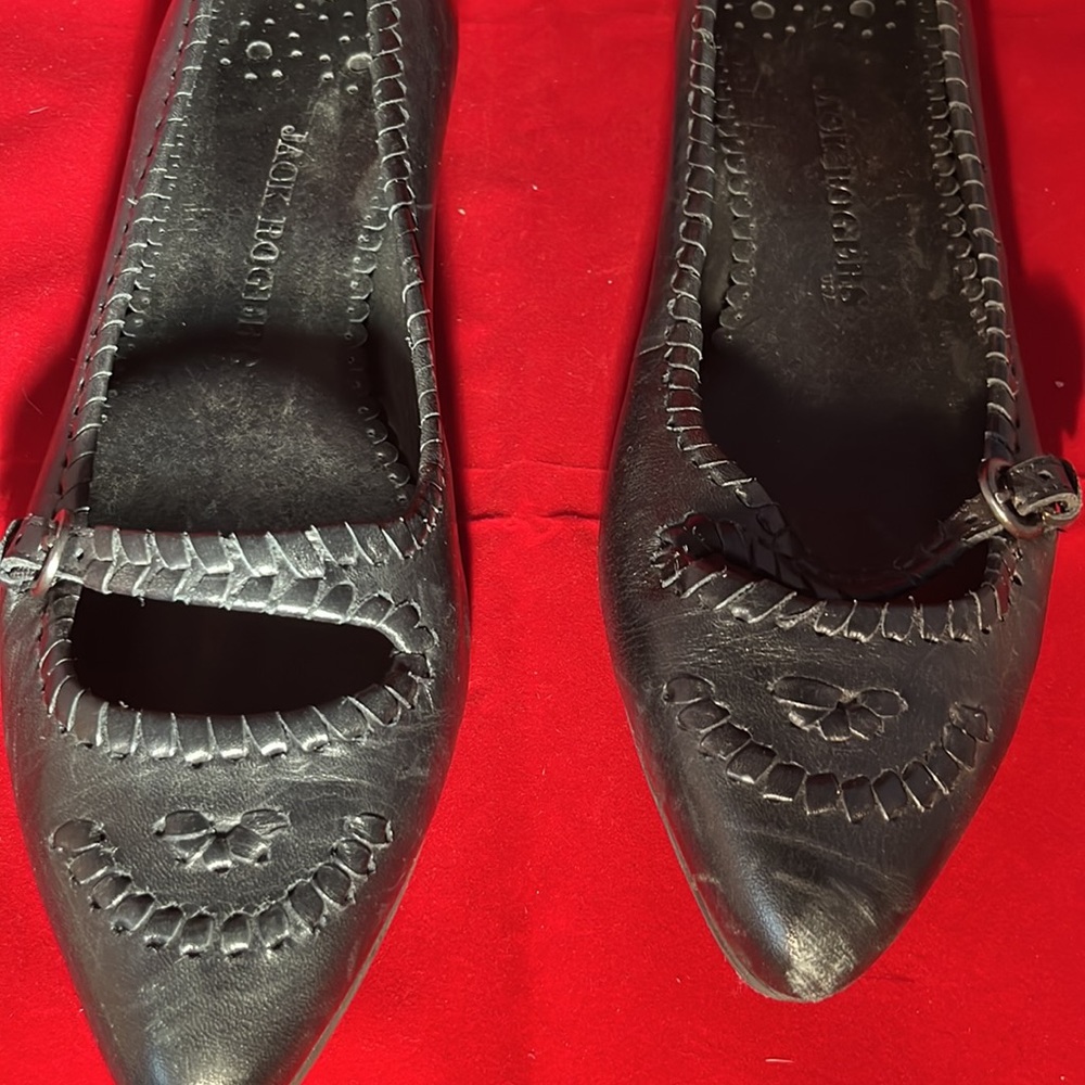 Jack Rogers black leather flats - Picture 2 of 4